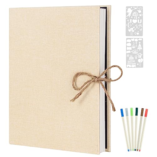 AIOR Selbstklebende Fotoalbum Einkleben und zum Selbstgestalten, Leinen...