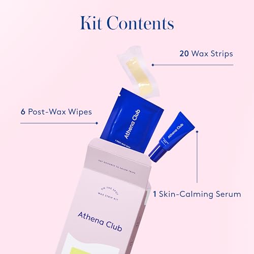 Image of Athena Club Wax Strip Kit Bundle - Face & Body Hair Removal Strips with Soothing Aftercare, Dermatologist-Tested, Easy At-Home Waxing for Smooth Skin