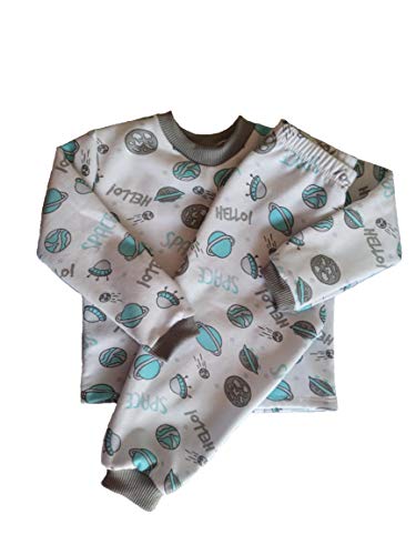 Pijama inverno infantil menino moletinho flanelado estampa espacial 0 a 4 anos - Gérbya (1)