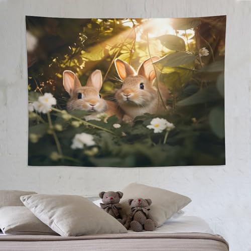 Lapin tapisserie murale suspendue DCCCY 150x200cm pour chambre