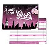 Stadt Land Girl, Geschenk für Coole Teenager Mädchen ab 10 11 12 13 14 Jahre, Spiel zum Mädelsabend, A6 Junior Kartenspiel Geschenkideen, Ostergeschenke Kommunion Konfirmation Geburtstag Geschenke