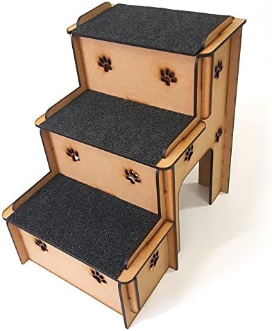 Escada Pet em MDF 6mm Para Cachorro Gato Coelho e Outros Pets com...