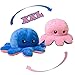 KUNSTIFY XXL Peluche Polipo reversibile peluche polpo 40cm, octopus peluche reversibile con polpo gigante grandi kawaii grande Simpatici peluche giganti, (Xxl Rosa/Blu)