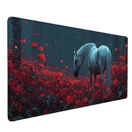 Sous main bureau motif cheval 80x30 pour organiser l'espace de travail à la maison