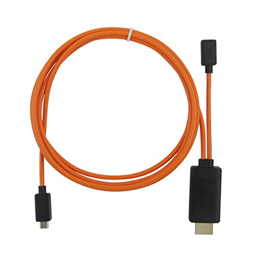 AIZBO 6ft(1.8m) slimport Mydp Micro USB to Hdmi HDTV Adapter for Google Nexus 4 5 7 Lg Optimus G Pro G2 Fujitsu Stylistic Qh582 Asus Padfone Infinity