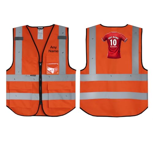 Gilet de sécurité haute visibilité Nottingham NG2 Club maillot rouge fan football West Bridgford