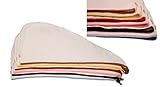 Extra absorbente 100% algodón secado rápido pelo toalla turbante Twist Wrap Loop Botón Sombrero Cap Terry (blanco con borde rojo)
