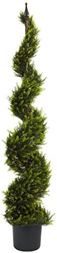 Nearly Natural 5325 5ft. Cypress Spiral Tree,Green,5 ft.