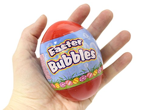 Large Easter Egg Bubbles with Wand - Perfect for Egg Hunt - Party Favors - Easter Gift