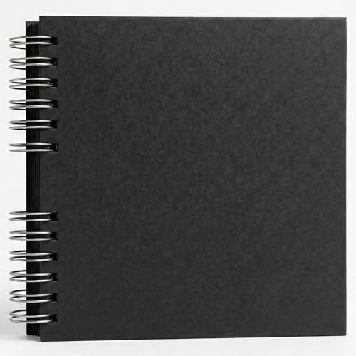 Image of Zaslan Scrapbook Album, 56 Pages /28 Sheets, 240 Gsm Thick Black Paper, Photo Album Scrapbook, Memory Book - Ideal for Your Scrapbooking Albums Art & Craft Projects (8.5 x 8.5 Inch)