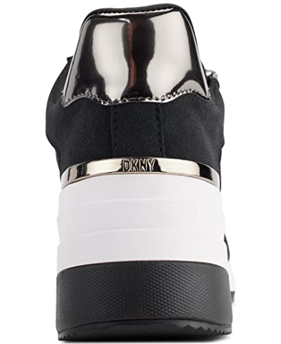 Image of DKNY Women's Kaden Lace Up Wedge Sneaker with Side Zipper