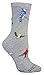 Backyard Birds Gray Cotton Ladies Socks