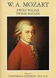 Música Universal Edition Mozart W.A. – 12 Waltzer for the Young KV 600 Nr.1 – 6, 602 Nr. 1 – 4 – Piano Partition clásico Piano – instrumento de teclado Piano