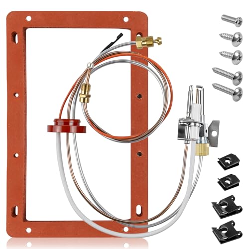 Hoeine SP20075 SP20305A Water Heater Pilot Assembly Kit Compatible with Rheem, GE, Richmond Water Heaters Replacement Parts - Thermocouple, Igniter, Burner Assembly for Natural Gas