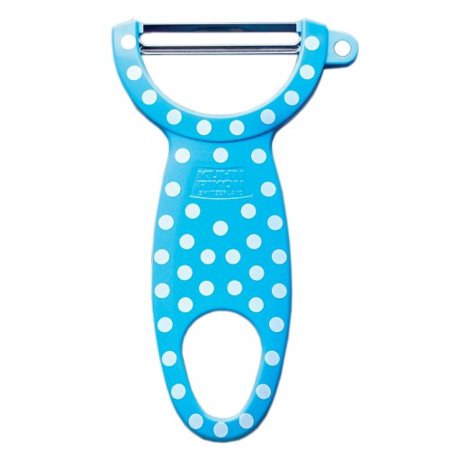 Kuhn Rikon Original Swiss Peeler, Polka Dot, 4-Inch, Blue