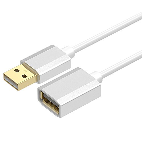 GadgetsAccessories Premium USB 2.0 Extension Cable Male To Female USB Data Sync Adapter Extender Cable For PC Laptop (300cm - 10 Feet - 3 Meter) - White w/ Metal Aluminum Connectors (B00UUFDM1O) Amazon Price History, Amazon Price Tracker
