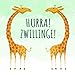Hurra! Zwillinge!: Zwei Giraffen Neutral Grün Gästebuch für Babyparty Zwillinge Junge oder Mädchen - Baby Dusche Babyshower Party Buch - 112 Einträge ... für Baby - Geschenkeliste - Quadratische