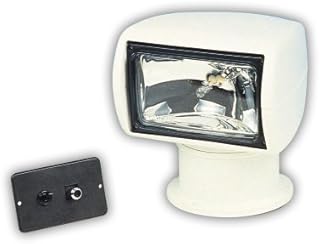 Jabsco 60020-0000 Marine 135SL Remote Control Marine Halogen Searchlight, 100000CP, Joystick Control, 12-Volt, 10-Amp , White , 8-1/8