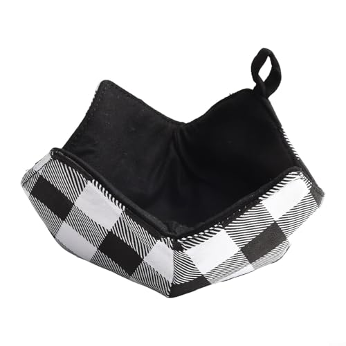 Yuanpgky Bol à micro-ondes réversible pour plats chauds et froids, cache-bol pour aliments chauds, isolant en polyester avec couche d'éponge, 20,3 x 20,3 x 7,6 cm, (S)