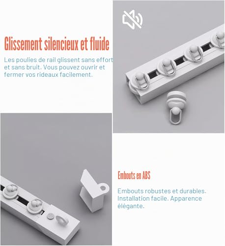 Rail de rideaux plafond adhésif pour retrouver votre intimité - 3