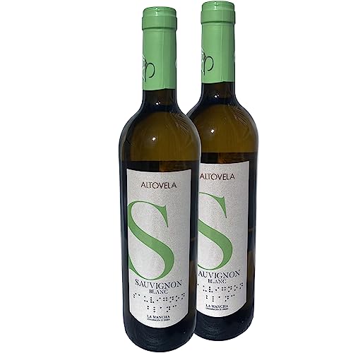 Vino Blanco Sauvignon Blanc D.O.P. La Mancha 75cl | Vinos Bodegas Altovela | 2 Botellas