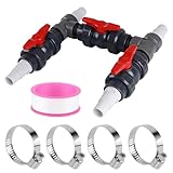 Bypass Pool Set Ø 50 mm Wärmepumpe Pool Anschluss-Set, Poolheizung Wärmepumpe Solar Heizung Pool Bypass mit 32mm 38mm Schläuchen,Steuerung der Wasserzufuhr für eine optimale Temperaturregulierung