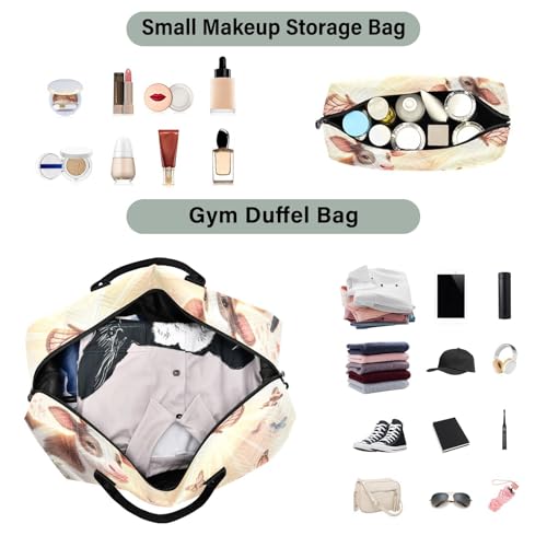 Cute Farm Animals Travel Duffel Bag, Shoulder Weekender Overnight Bags - Large Gym Bag with Wet Pocket4