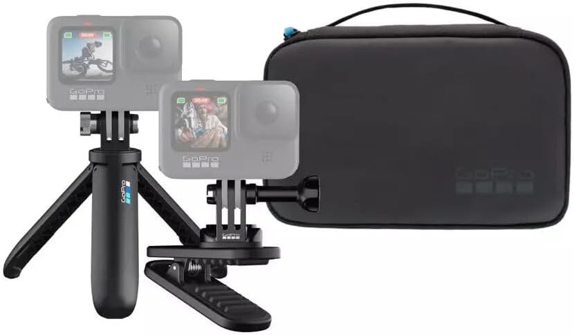 Travel Kit: Includes Magnetic Swivel Clip, Shorty, And Compact Case - Official GoPro Accessory, AKTTR-002