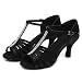 HROYL Mujer Zapatos de Baile Latino Satin Salón de Baile 227 Nergo...