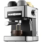 Espressomaschine | Siebträgermaschine | 15 Bar | Siebträger Kaffeemaschine | mit Milchaufschäumer | Cappuccinomaschine | 1,6 Liter Wassertank – Bild 2