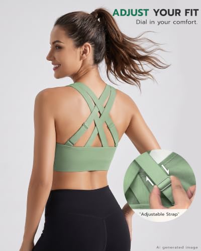 FITTIN Adjustable Sports Bra for Women: All-Day Comfort Just-Right Support | Adjustable Crisscross Wide Straps Help You Dial In Your Fit & Support for Yoga Low to Medium Workout for Large Bust - image 2
