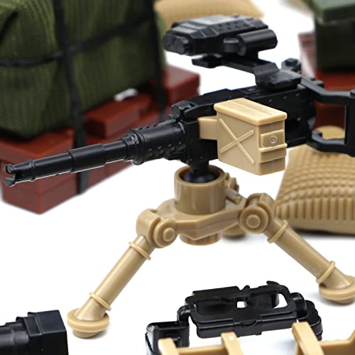 Feleph Weapons Pack Military Toy Set Building Blocks Model For Soldier Figures, Army Equipment Gear Kit Pieces And Parts Accessories Compatible With Major Brand #TOP6