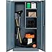 Global Industrial Assembled Janitorial Cabinet, 36x18x72, Gray