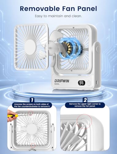 Image of Magnetic Cruise Approved Fan, 5000mAh Ultra-Slim Travel Fan Rechargeable, 4-Speed, Hook Design, Portable Fan for Cruise Ship Cabin, Bedroom Sleeping, Camping, Travel & Cruise Essentials 2026