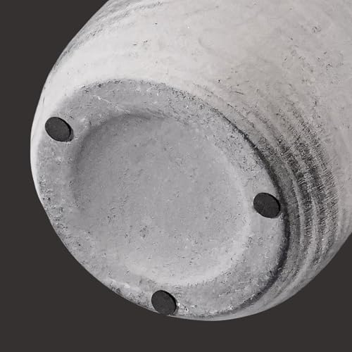 Sunddo Farmhouse Ceramic Vase, Rustic Grey