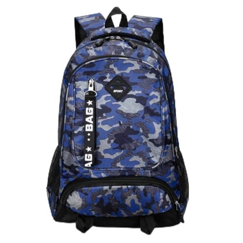 UKKD Bolsa para la Escuela Niños Bolsa Niñas Mochila De Los Niños De La Escuela Los Niños Impermeables Camuflaje Mochila Mochila Escolar Satchel,Blue C 31X15X48Cm