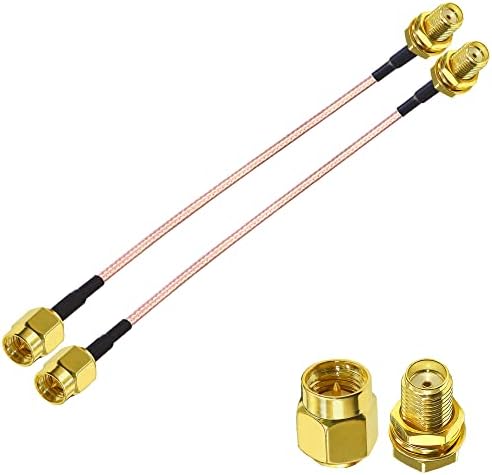 TUOLNK SMA Coaxial Cable RG316 SMA Male to SMA Female RF Coax Cable 6inch(15cm) for WiFi Wireless Network 2G 3G 4G Antenna Router Extension Pigtail Cable 2 Pack