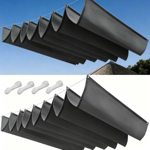 Voile d'ombrage pour balcon et terrasse gris foncé imperméable - 2