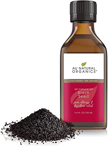 Black Seed Oil - Skin Care Organic Cold Pressed Black Cumin Seed Oil - Liquid Pure Blackseed Oil, Glass Bottle - Essential Oils for Unique Gift Idea, 3.4 Oz | 100 Ml