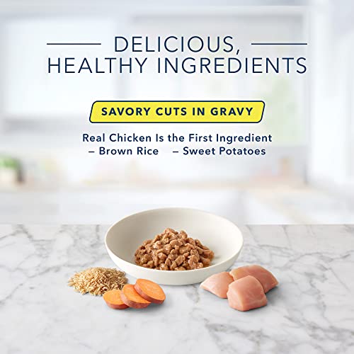 Blue Buffalo Tastefuls Chicken Savory Singles, 2.6 oz, 24 ct | Cuts in Gravy, Real Chicken First, Twin-Pack Trays - image 5