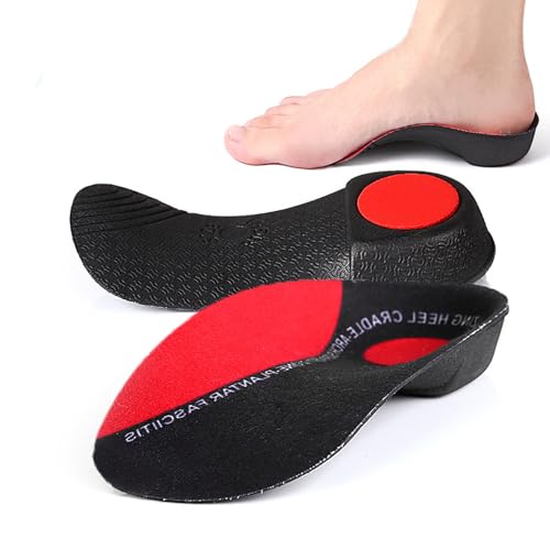 Orthopedic Insoles, 1 Pair of Plantar Fasciitis Insulation, Flat Foot Arch Bump, Sweaty Wicks Relieve Pressure Non Orthography Arch Supports for (L (43?46))