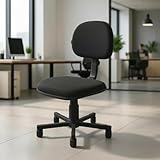 Cadeira Secretária para Costura e Confecção com Sapatas Fixas, Ergonômica, Regulagem de Altura, Tecido J. Serrano