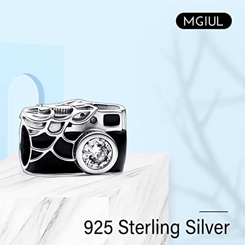 Mgiul Spider Hero Camera Charm For Women Bracelets Necklaces With 5A Cubic Zirconia 925 Sterling Silver Pendants Beads Jewelry Gift For Girls Boys #TOP1