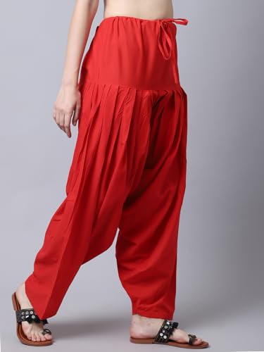 Image of Pistaa's Women's Regular Fit High Rise Combo of 3 Solid Pure Cotton Patiala Salwar