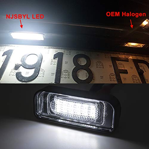 Led License Plate Lights For Mercedes-Benz W220 S350/S600/S430/S500/S65 Amg/S55 Amg Xenon White Led Rear License Plate Lamps Built-In Canbus Error-Free #TOP5