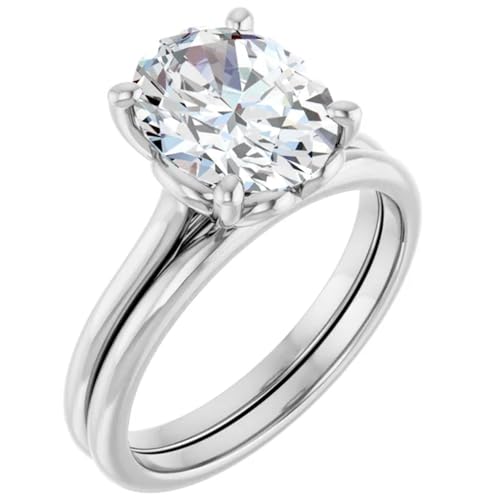 Concealed Heart 3 Ct. Oval Cut Lab Diamond Engagement Ring3