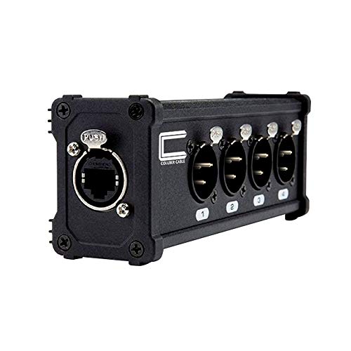 4 Channel 3-Pin Xlr Male Adapter To Single Ethercon Cable -Compact Cat6 Multi Network Snake Receiver- For Live Stage, Home Studio Recording- Xlr, Aes, Dmx Channels Over Rj45 Cat5/Cat6 Ethernet Cable #TOP6