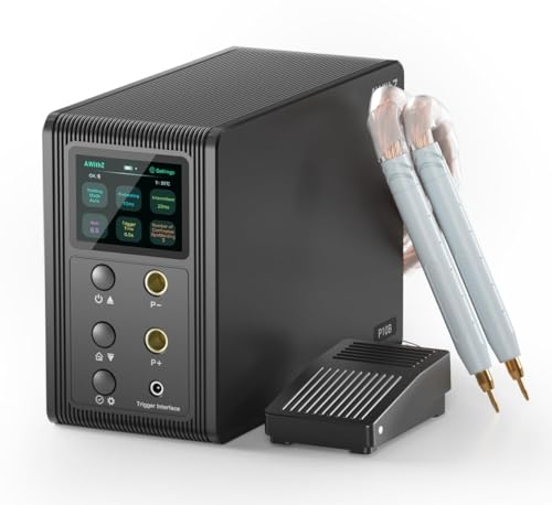 Akku Punktschweißgerät AWithZ 14.6KW Punktschweißgerät mit Farad-Kondensator Unterstützt schweißen Kupfer/Reines Nickel/Nickelbeschichtet bleche.für 18650 LiFePO4 Lithium Akku Pack Gebäude(P20B)