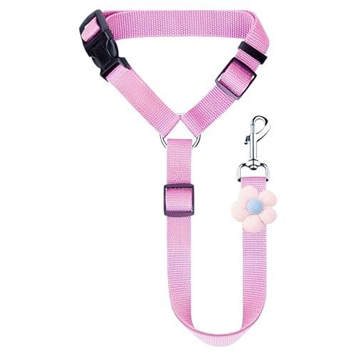 Zunishaone Arnés de seguridad para perros para coche, cuerda de carga pesada ajustable, correa de retención de coche para perros grandes, para protección y seguridad para pequeños y medianos gatitos y