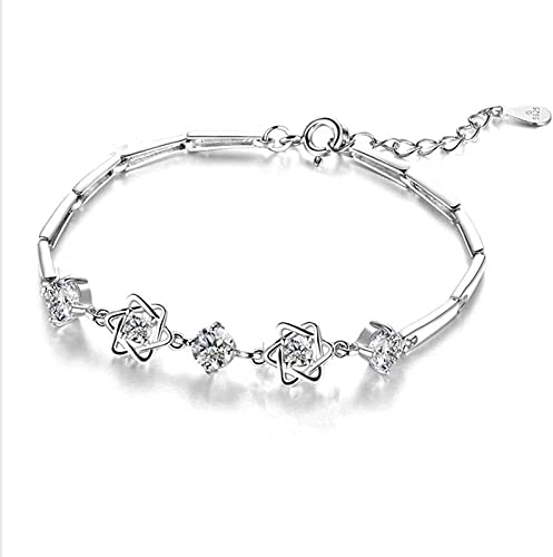 Bracelet amitié en argent sterling et jonc cristal pour offrir un cadeau unique